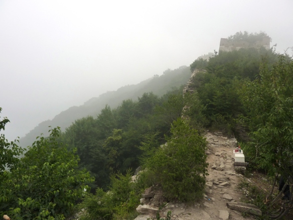 "Tantalising panoramic views" promised by the Lonely Planet guidebook were pretty hampered by fog at the rural Jiankou (箭扣) section of the Great Wall.